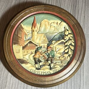 Charming Christmas 1971 Wall Art, Vintage